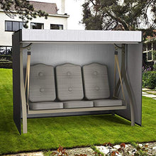 Wrighteu - Copri dondolo impermeabile per dondolo da giardino a 3 posti, in poliestere nero, completamente resistente alle intemperie, 170 x 125 x 220 cm