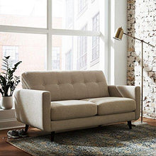 Marchio Amazon - Rivet, divano trapuntato modello Sloane, stile mid-century moderno, larghezza 163 cm, colore guscio d'uovo - Arredi Casa