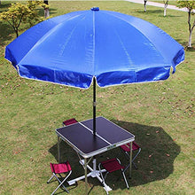 LDJ Ombrellone da Giardino 2.4m, con Protezione UV, Telo Molto Resistente Antivento, Poliestere Impermeabile Regolabile E Portatile Parasole, per Mare, Giardino, Balcone