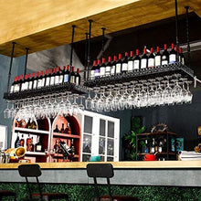 Rastrelliere per bicchieri da vino Supporto per impiccatura a soffitto a soffitto regolabile da soffitto vintage in ferro calice in ferro calice stemware Organizzazione e conservazione per l'arredamen