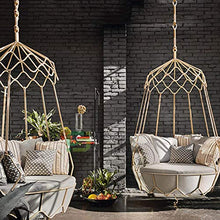 Sedia per canestro sospeso,Cotone appeso macrame hammock swing sedia squisito sedia a sospensione sani smarinata ideale per interni, all'aperto, casa, camera da letto, patio, ponte, cortile, giardino