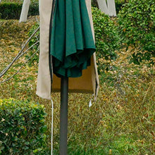 Outsunny Copertura per Ombrellone Impermeabile, Copri Ombrellone da Giardino Antistrappo, Cachi Φ57x160cm