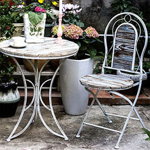 LONG-L Set da Bistrot da Esterno in 3 Pezzi Tavolo E Sedie | Tavoli E Sedie da Giardino Pieghevoli,per Giardino,Portico,Cortile,C-1xtable,2xchairs