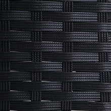 Mendler Serie Halden per l'esterno Divano Sofa 2 posti polyrattan Antracite con Cuscino Avorio