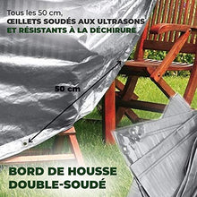 Rainexo Telo Protettivo antistrappo Altamente Resistente per Tavolo Ovale, 2,40 x 1,80 x 0,90 m, Argento/Grigio