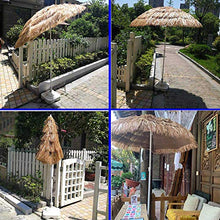 LDJ Ombrellone da Giardino Rotondo Ombrellone Spiaggia, Protezione UV Ombrelloni Stile Hawaiano con Tilt Funzione per Cortile Pool Patio E Spiaggia 1.8m/6ft