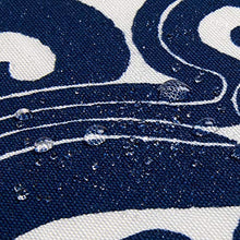 Cuscino rotondo impermeabile per esterni e interni, 43,2 x 40,6 x 5,1 cm, blu carpa, confezione da 2