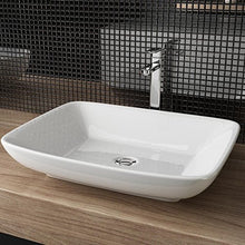 Lavabo in ceramica di design, 59,4 cm x 43,9 cm x 12,7 cm, per bagni