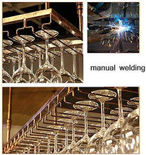 DJSMjbj - Portabottiglie da appendere in ferro da stiro, da soffitto, bar, soggiorno, hotel, ristoranti, Marrone, 120*35cm