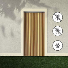 Tenda spaghetti anti insetti | Tenda a fili di plastica in PVC ed asta in alluminio | Perfetta per porte esterne ed interne | Marrone-Beige | 210 * 120