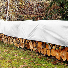 WSHA Tarpaulina Bianca Resistente alle intemperie, Telo Resistente con Occhielli e Bordi rinforzati, per mobili da Giardino Copertina per Camion a Effetto Serra,6X8M