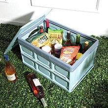 LXUA Outdoor Cabinet Esterna Impermeabile Organizzatore Storage Box Cortile Auto Toolbox Garden Moving Pieghevole Box con Coperchio Outdoor Balcone detriti Impermeabile Bagagli