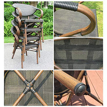 Set di Mobili da Giardino per Esterni, Set di Combinazioni di Sedie in Rattan in Mesh Textilene 5 Pezzi con Tavolino in Vetro Mobili da Conversazione in Vimini da Giardino per Tutte Le Stagioni