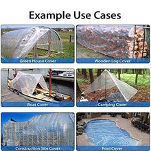 C-J-H Copertina Impermeabile Trasparente con Telo a Pioggia Pioggia con Occhielli, Serra da Giardino per Personalizzare la Tenda,3×5m