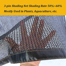 Resistente Ai Raggi UV Nero, Resistente all'Acqua, Nero al 50-60%, Bordo in Tessuto Ombreggiato con Occhielli per Piante da Giardino (Size : 3x10m)