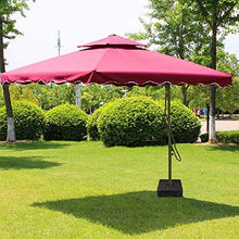 WAZA - Ombrello quadrato da 45,7 cm, con base per ombrelli staccabili, per patio, ombrelli per esterni, adatto a sabbia