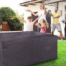 XXYANZI Copertura Tavolo Esterno Impermeabile 220x220x85cm, Quadrato Coperture Esterne Impermeabile Anti Vento Sole Neve per Teli Plastica per Coprire. - Nero