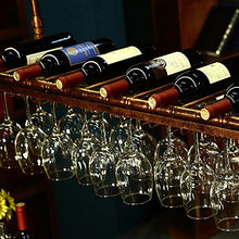GJSN Portabici per Vino, Crisante Porta in Vetro Appeso Dimensioni: 60/80 / 100X30Cm,Bronzo,100 Cm.