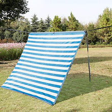 WXQIANG - Telo parasole per esterni da giardino, a strisce bianche e blu, resistente ai raggi UV, protezione solare, isolamento termico, dimensioni: 3 x 3 m