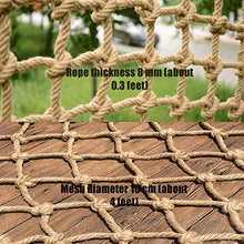 Sciabica Per Camion, Corda Di Canapa Di Alta Qualità, Rete Da Soffitto, Rete Da Arrampicata, Rete Di Sicurezza Per Bambini, Maglia Di 8 Mm Di Spessore 10 Cm (0,3 * 4 Pollici)(Size:4M*8M(13*26FT))