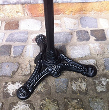 Tavolo da giardino in marmo e piede in ghisa, diametro 60 cm, colore: bianco