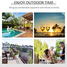 Set Tavolo con 4 Sedie da Giardino in Rattan Nero