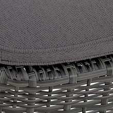 Sgabello Moderno per Esterni in Rattan Intrecciato - Sgabello da Giardino Refi/Antracite