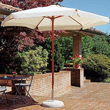 Ombrellone da Giardino in Legno Rotondo 2.85 Metri Ombrellone per Veranda Palo Centrale