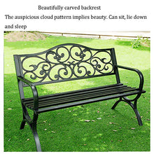 Giardino Panchina Del Parco Panca da Esterno In Metallo,Doppio Posto Nel Cortile Panche da Terrazza Sedia da Portico Con Schienale E Braccioli,Sedia da Esterno Resistente Alle Intemperie