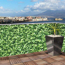 BAKAJI Telo Copertura Frangivista Frangivento per Ringhiera Protezione Balcone Dimensione 600 x 90 cm in Tessuto PVC Aggancio ad Occhielli Corda 24mt Inclusa (Edera)