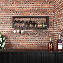 Splendidamente Portabottiglie Peaceip Ferro Appeso A Parete Doppio Bar Ristorante Bar Decorazione Capovolto Porta Bicchiere Casa (Dimensioni: 150cm)