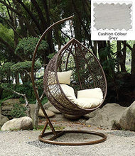 Uova ruggine appeso uovo sedia altalena terrazza Giardino,Brown