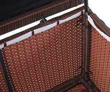 Mendler Baule Contenitore da Esterno HWC-D88 polyrattan ~ Premium 950l Marrone