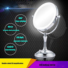 Specchio per il Trucco, Desktop con Luce Soffusa a LED Che Oscura Trucco a Rotazione a 360 ° R01 Trucco
