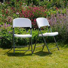 Harbour Housewares Sedie Pieghevoli in plastica da Ufficio/Campeggio - Resistenti - Uso Interno/Esterno - 2 Pezzi
