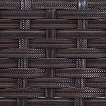 Mendler Serie Halden per l'esterno Set 2X poltrone 60x59x83cm polyrattan Marrone con Cuscino Verde
