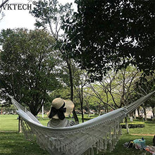 Camping Hammock Boho Style, Brasiliano Deluxe Amaca Letto di camera da letto coperta o albero all'aperto, patio, portico, cortile, spiaggia per campeggio, escursionismo, viaggi, arredamento, durata de