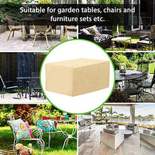 Copertura per mobili da giardino, copertura per mobili da giardino in tessuto Oxford 420D, impermeabile, anti-UV, per esterni, in rattan, beige, 122 x 76 x 46 cm