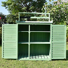 QILIN Armadietto Esterno, Scatola di Immagazzinaggio di Legno Dell'otturatore, Armadio Adatto per Attrezzi da Giardinaggio, Accessori per Piscina E Accessori da Giardino
