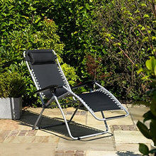 Kingfisher fsgc Gravity Sdraio Reclinabile da Giardino, Colore: Nero
