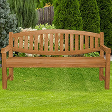 Bergamo - Panchina da parcheggio XXL, in legno massiccio di teak, extra forte