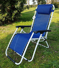 Dimaplast2000 Relax Greek Sdraio Reclinabile Pieghevole, Blu, 90x66x110 cm
