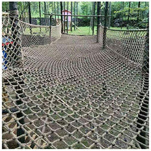 WEIFAN Rete da Arrampicata per Bambini - Protezione di Sicurezza Corda Tessuta per Arrampicata con Bastone di Legno Doppia Amaca per Esterni Altalena Rete da Giardino