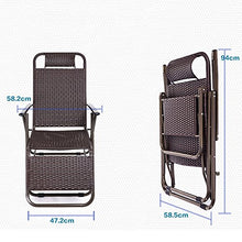 Poltrone LHA Summer Cool Reinforcement Wicker Chair Sedia reclinabile Pieghevole (Colore : A)