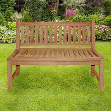 Panchina da giardino Arezzo in legno massiccio senza braccioli