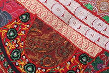 Jaipurtextilehub JTH Ethnic Decor Pouf Antico Sari Pouf Piedi Sgabello Rotondo Poof Cuscino da Pavimento Ottomano (Dimensioni: 32 x 9 x 72 pollici)