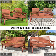 miozzi Panchina da Giardino 3 Posti Convertibile 160x70x85 cm MechSeat Abete