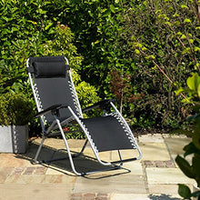 Kingfisher fsgc Gravity Sdraio Reclinabile da Giardino, Colore: Nero