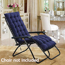 Goodquan Cuscino per sedia a sdraio in morbido cotone per esterni, schienale alto, comodo cuscino per schienale, antiscivolo, lavabile, facile da pulire (blu, 48 x 155 cm)