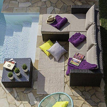 VERDELOOK Adele, Set Salotto da Giardino Composto da Divano a 2 posti, Chaise Longue e tavolino con Vetro temprato - Arredi Casa